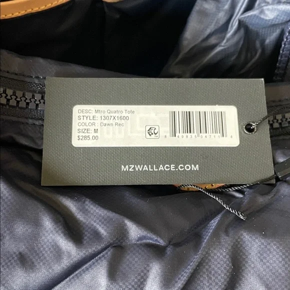 MZ Wallace Dark Blue Quilted Dawn Metro Quatro Tote - Picture 7 of 7